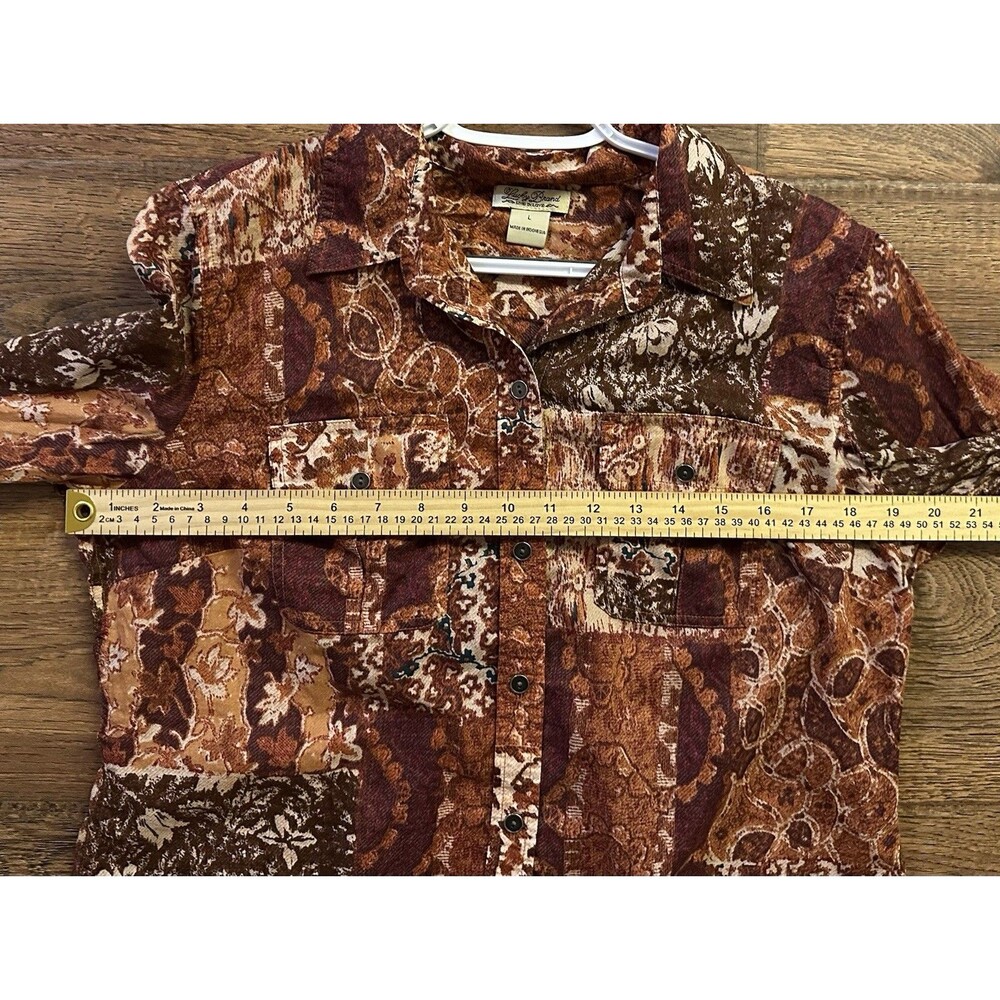 Lucky Brand Patchwork Boho Button Down Shirt Wome… - image 6